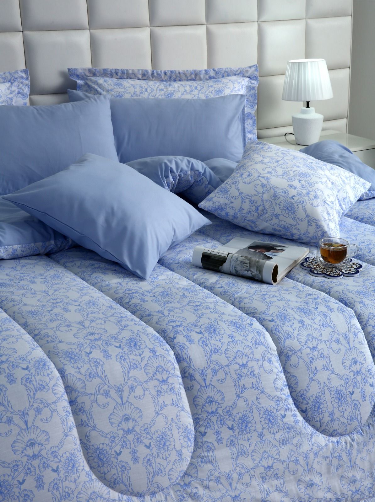 8 PCs Winter Comforter Set-SKY FALL Comforters Apricot