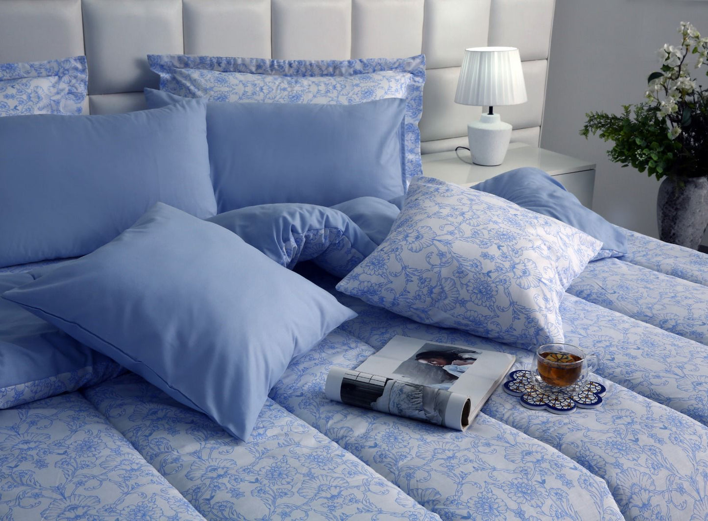 8 PCs Winter Comforter Set-SKY FALL Comforters Apricot