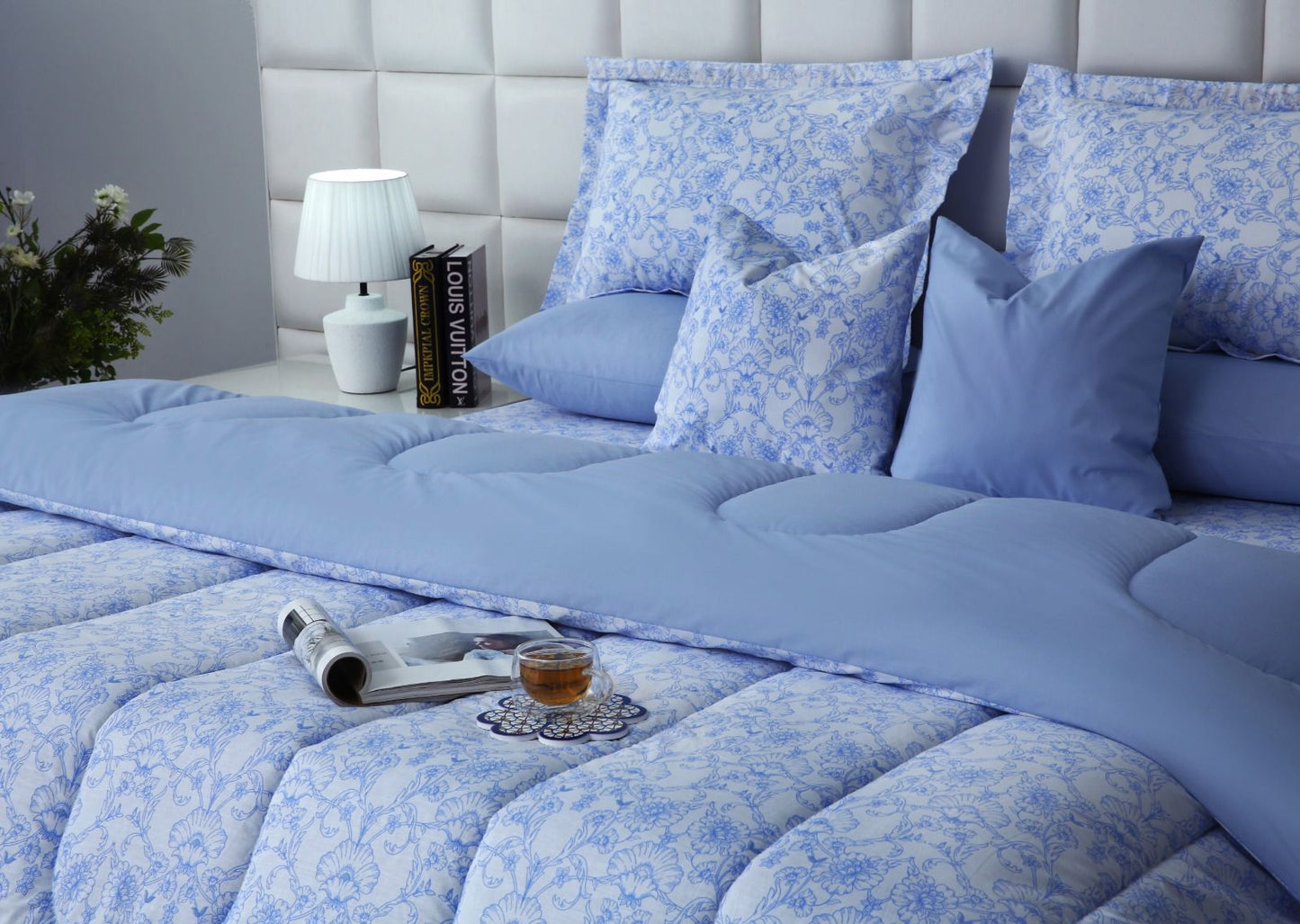 8 PCs Winter Comforter Set-SKY FALL Comforters Apricot