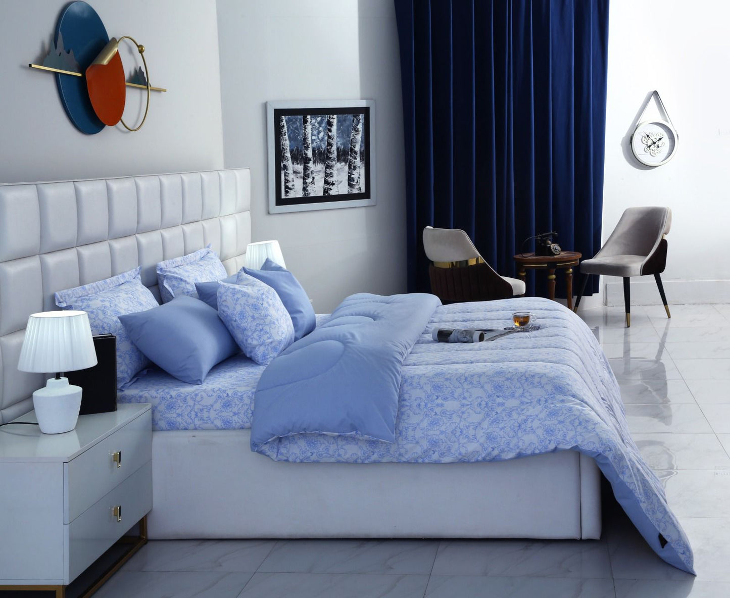 8 PCs Winter Comforter Set-SKY FALL Comforters Apricot
