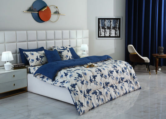 8 PCs Winter Comforter Set-Iris Comforters Apricot