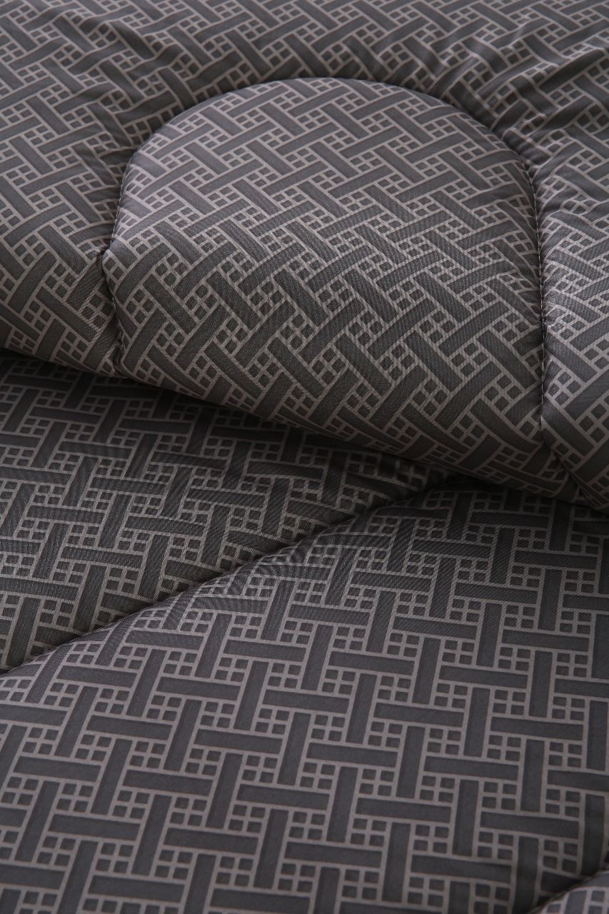 1 PC Double Winter Comforter-Plaid Comforters Apricot