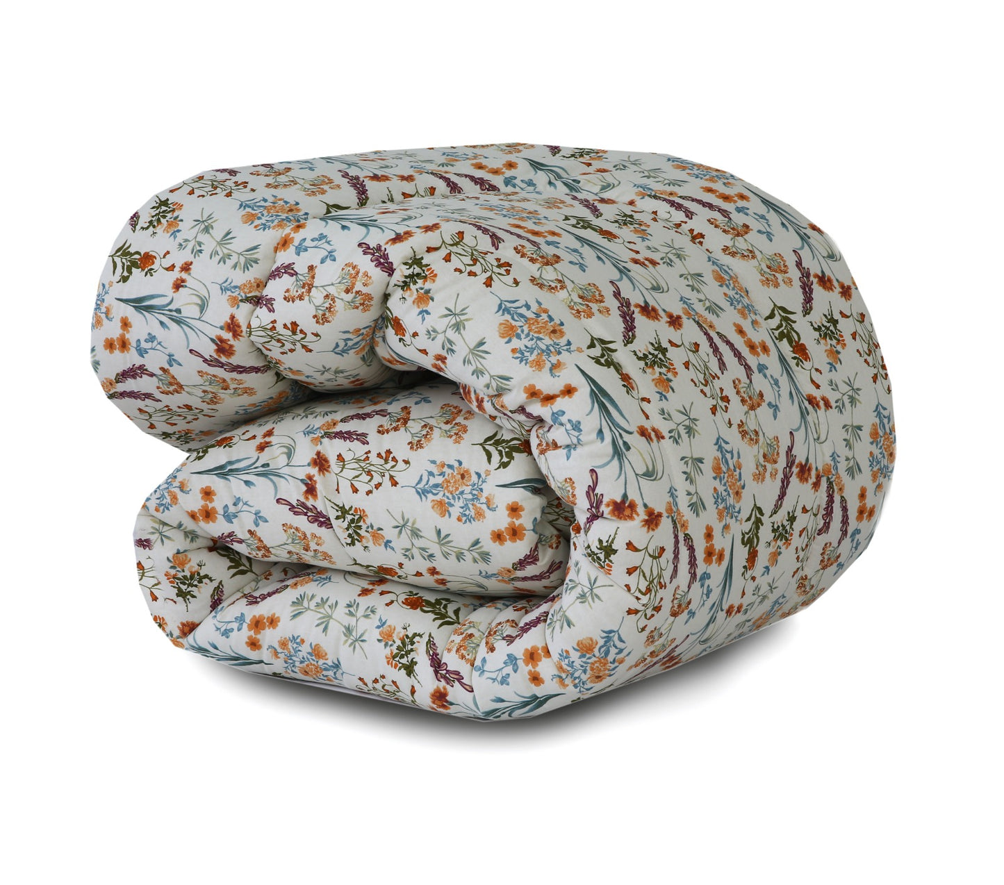 1 PC Double Winter Comforter-Botanical Charm Comforters Apricot