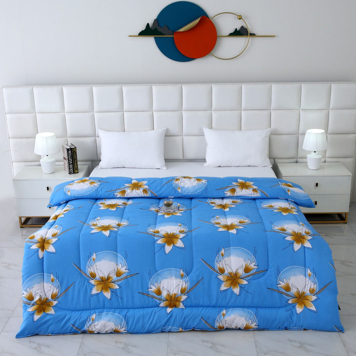 1 PC Double Winter Razai-DC008 Comforters Apricot