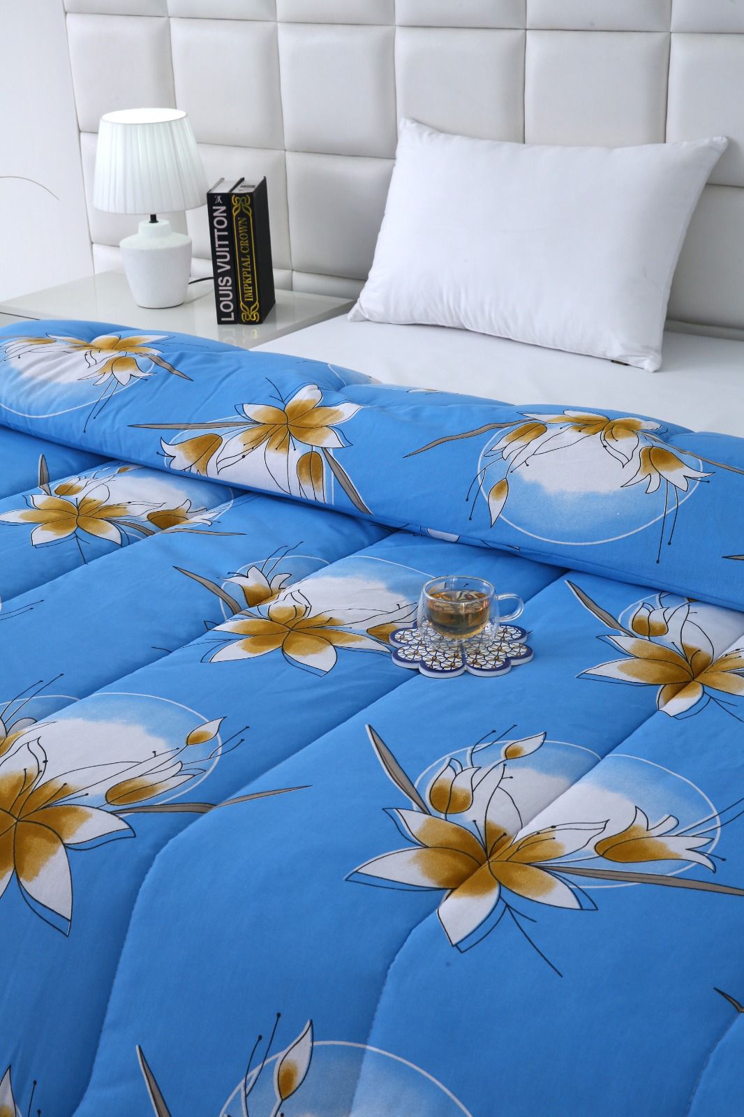 1 PC Double Winter Comforter-DC008 Comforters Apricot