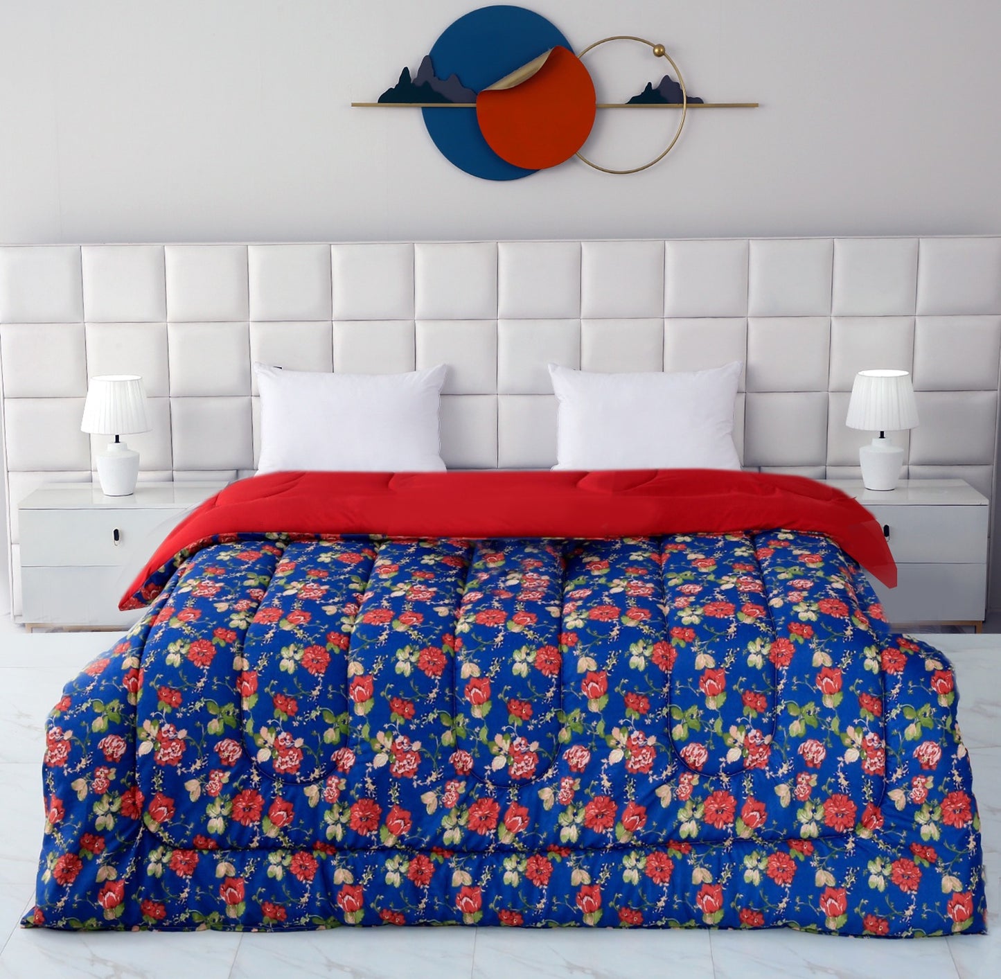 1 PC Double Winter Comforter-Botanic Comforters Apricot