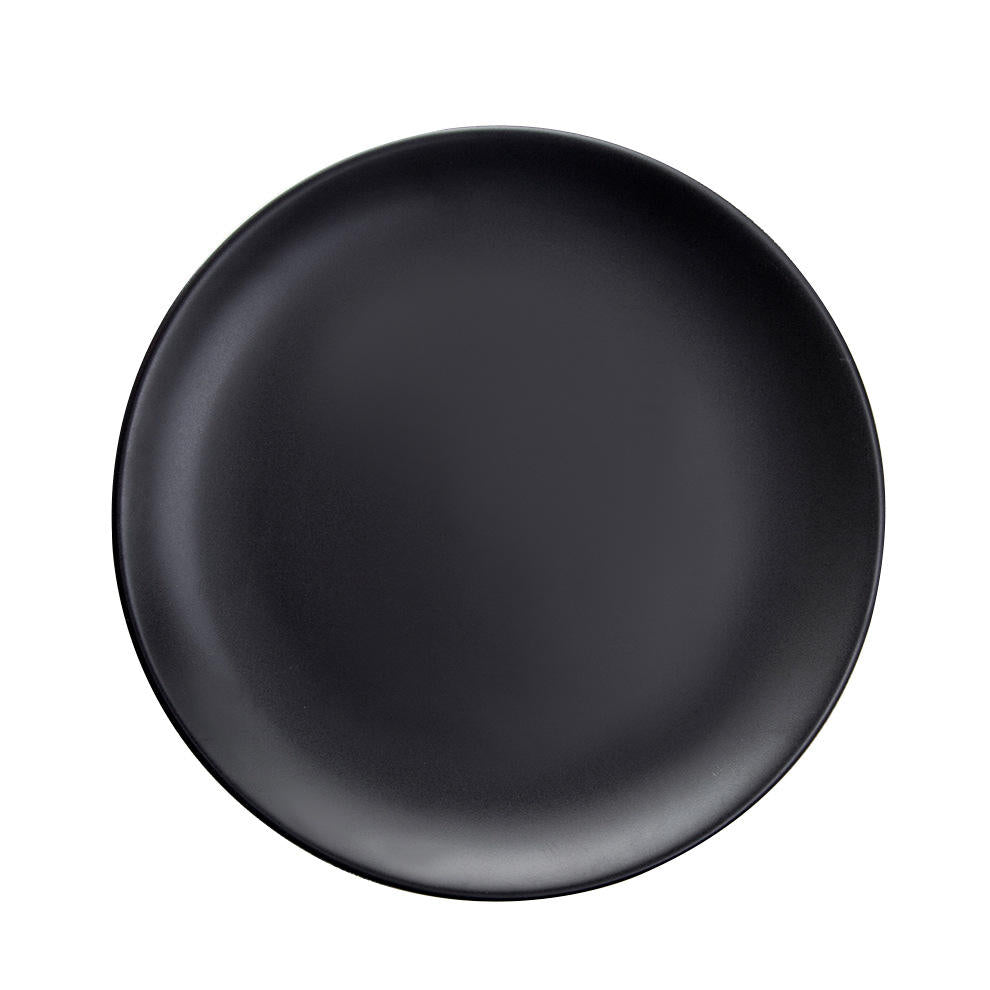 6 Creative Dining Plates-Black cooking set Apricot