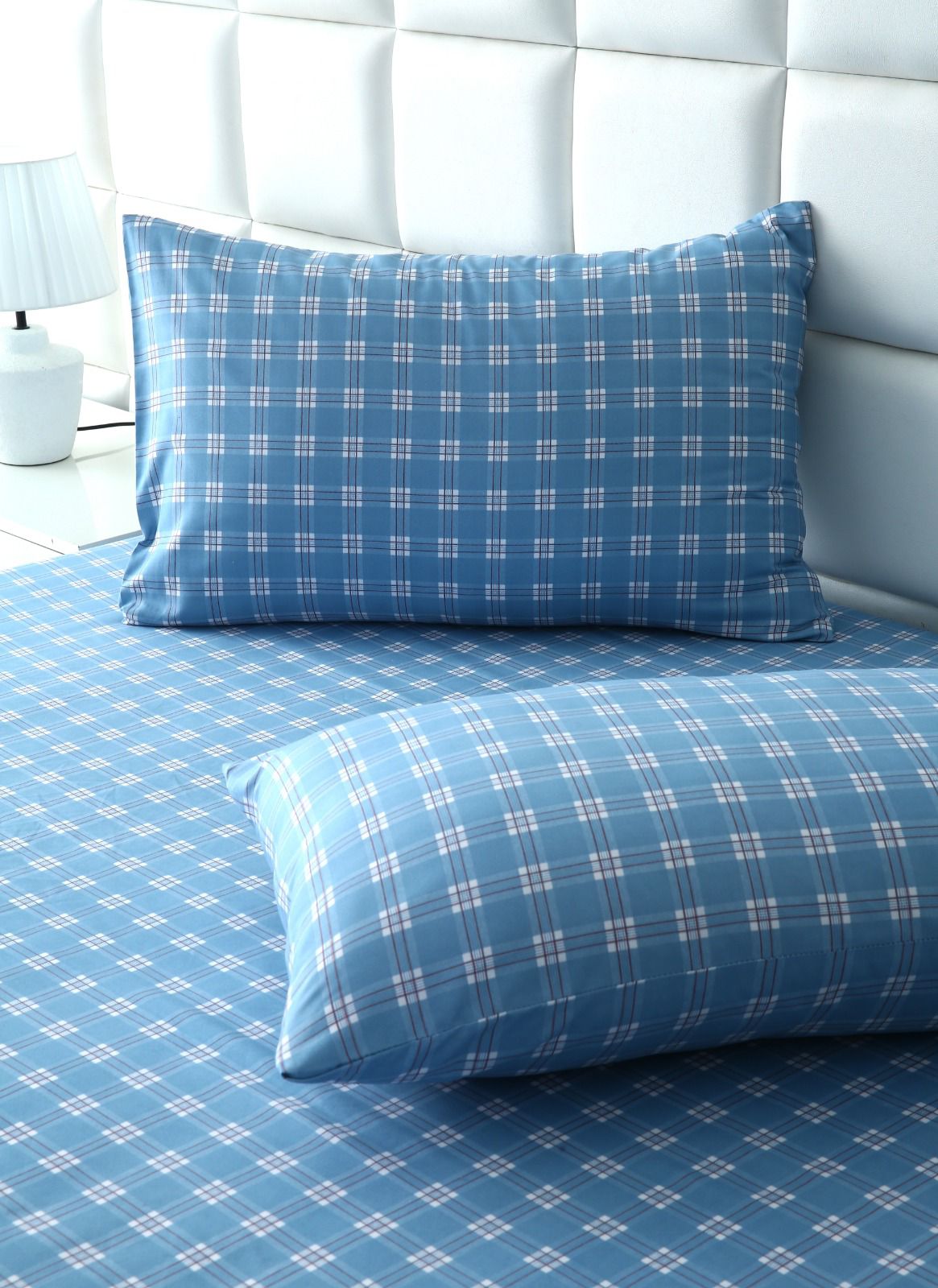 Fitted Bed Sheet-Waterfall Geometric Fitted Sheets Apricot