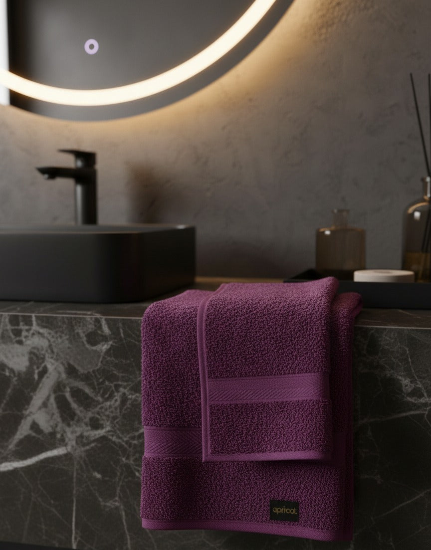 1 PC Bath Towel-Dark Purple Bath Towels & Washcloths Apricot