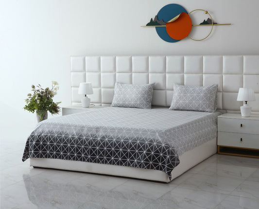 3 PCs Double Bed Sheet-DB137