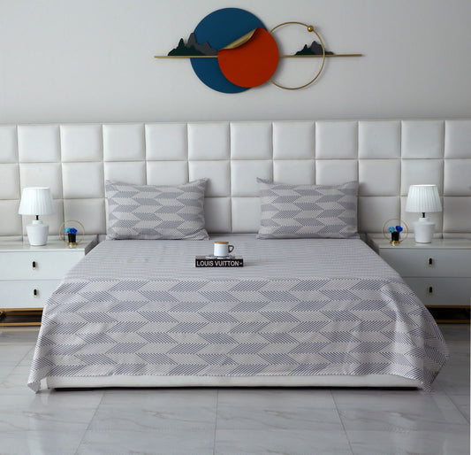 3 PCs Double Bed Sheet-DB114