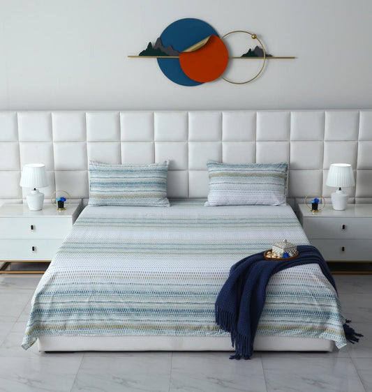 3 PCs Double Bed Sheet-DB075