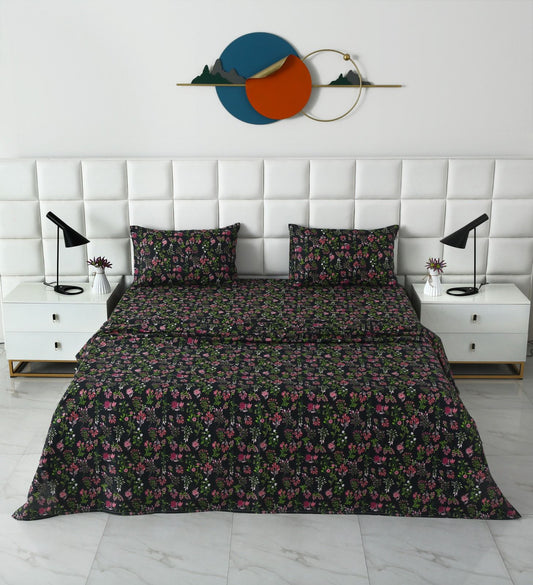 3 PCs Double Bed Sheet-Crocus Bed Sheets Apricot