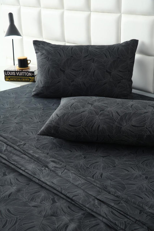2Pcs Single Bed Sheet-Ash Grey