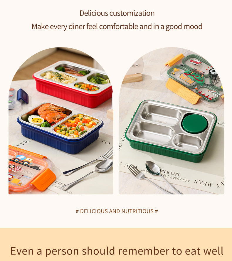 TrioFeast Bento Lunch Box Leak Proof(3 Compartment) -SA2510-057Back To School Apricot
