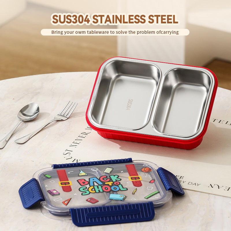 TrioFeast Bento Lunch Box Leak Proof(3 Compartment) -SA2510-057Back To School Apricot