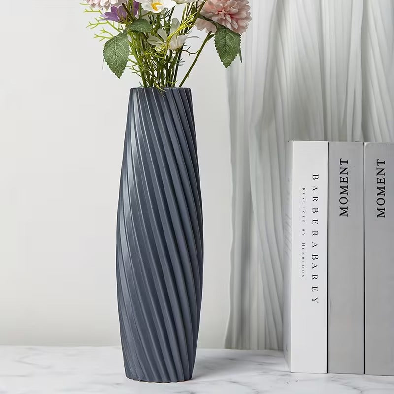 Large Nordic Plastic Flower Vase (SA2510-099)Grey Apricot