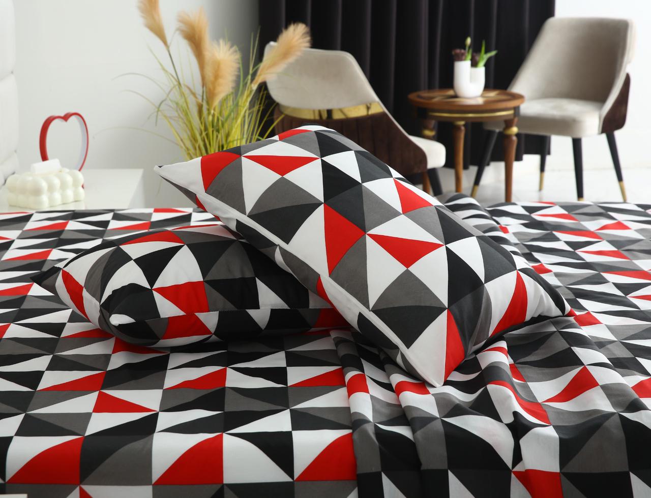 3 PCs Double Bed Sheet-DB263 Bed Sheets Apricot