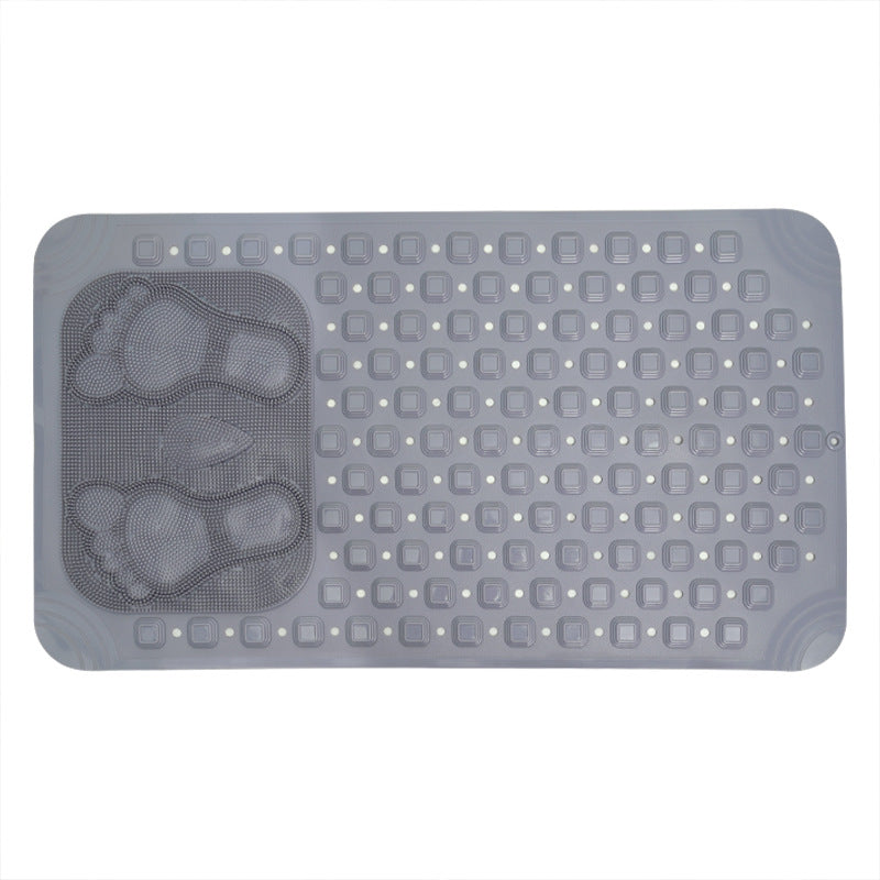 Anti Slip PVC Bathroom Mat With Massage Points and Foot Scrub (SA2510-115)Grey Bath Mats Apricot