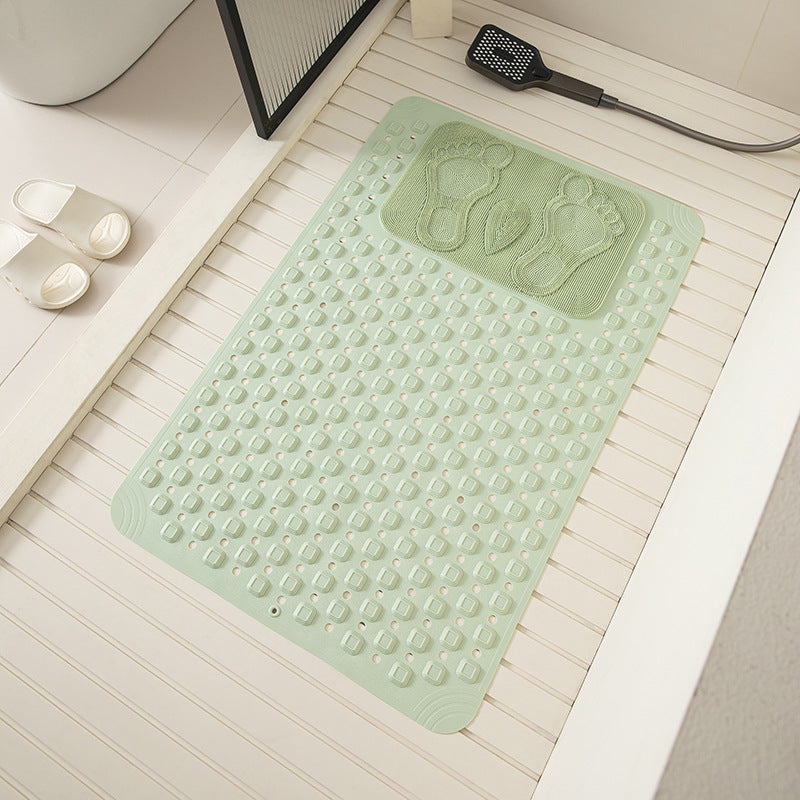 Anti Slip PVC Bathroom Mat With Massage Points and Foot Scrub (SA2510-115)Green Bath Mats Apricot