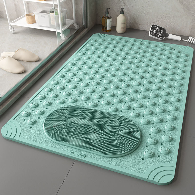 Anti Slip PVC Bathroom Mat With Massage Points (SA2510-113)Green Bath Mats Apricot