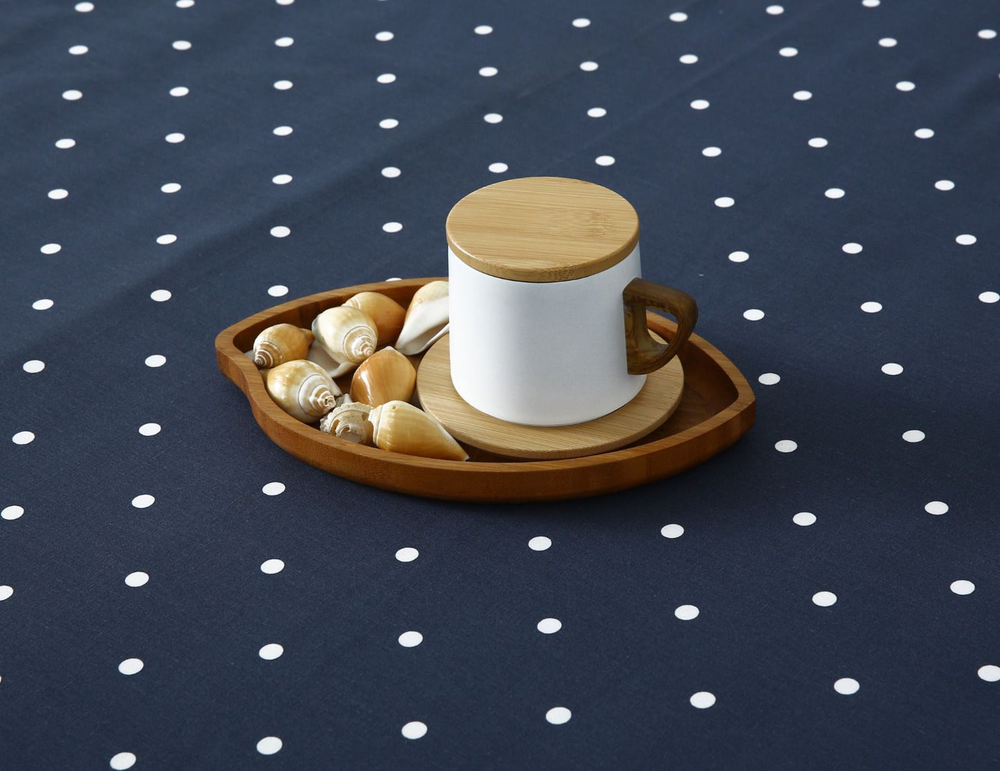 3 PCs Double Bed Sheet With Same Packing- Blue Polka Bed Sheets Apricot