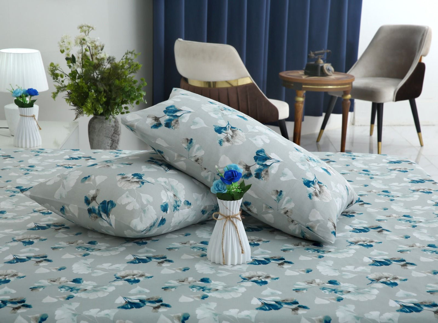 3 PCs Double Bed Sheet- DB267 BED SHEET Apricot