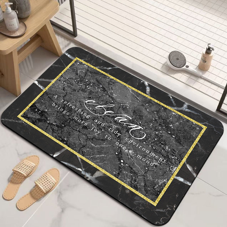 Water Absorbent Anti Slip Bath Mat Rectangular Bath Mats Apricot