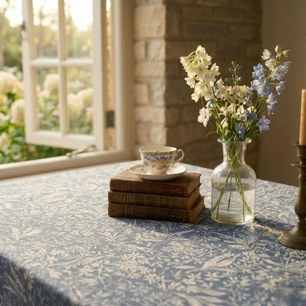 6 & 8 Seater Digital Printed Table Cover-TB63 Table Cover Apricot