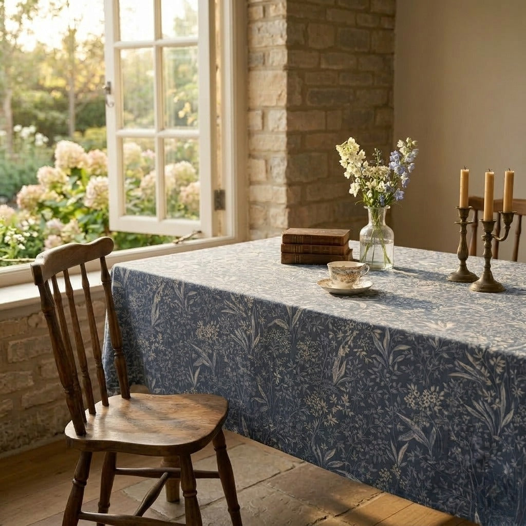 6 & 8 Seater Digital Printed Table Cover-TB63 Table Cover Apricot