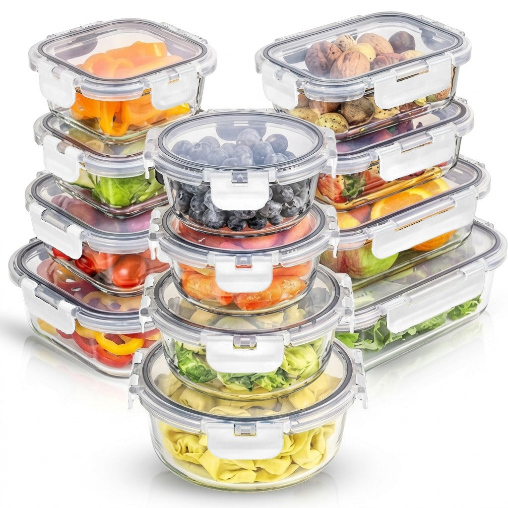 3 Pcs Rectangluar Food Storage Containers (SA2408-309) Apricot