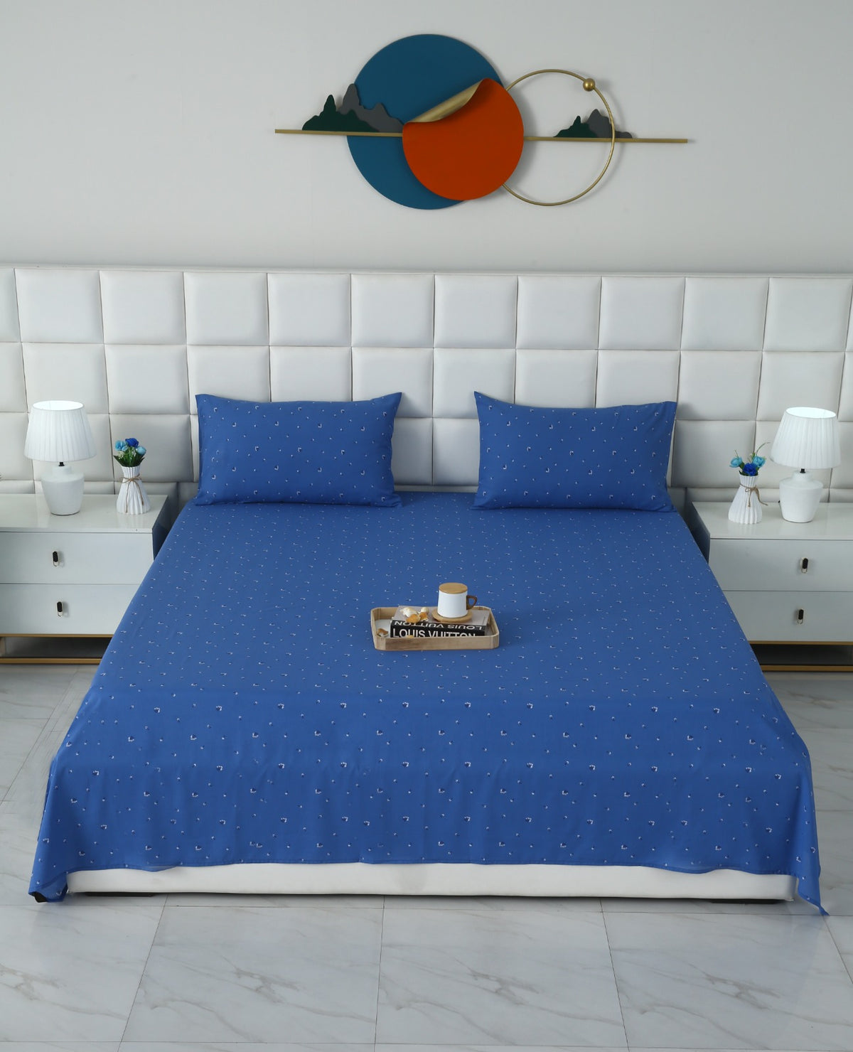 3 PCs Double Bed Sheet With Same Packing-Gossypium Bed Sheets Apricot