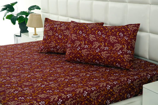 Fitted Bed Sheet-Royal Garnet Fitted Sheets Apricot