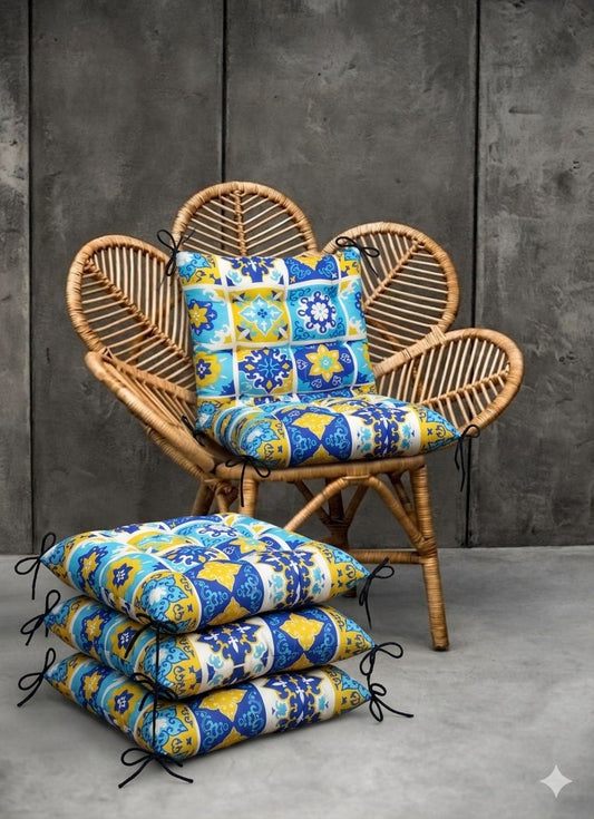Digital Printed Chair Seaters- CS0019 cushions Apricot