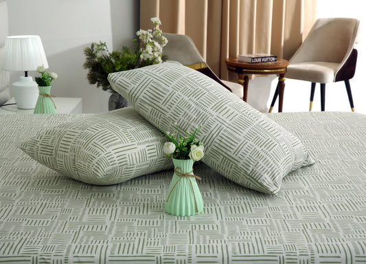 3 PCs Double Bed Sheet With Same Packing- Bed Sheets Apricot