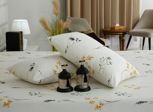 3 PCs Double Bed Sheet With Same Packing- Bed Sheets Apricot
