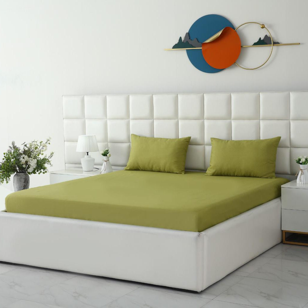 Fitted Bed Sheet-FT0017 Fitted Sheets Apricot
