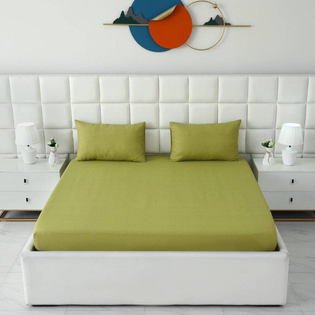 Fitted Bed Sheet-FT0017 Fitted Sheets Apricot
