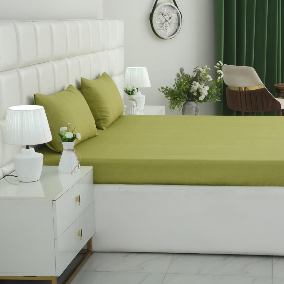Fitted Bed Sheet-FT0017 Fitted Sheets Apricot