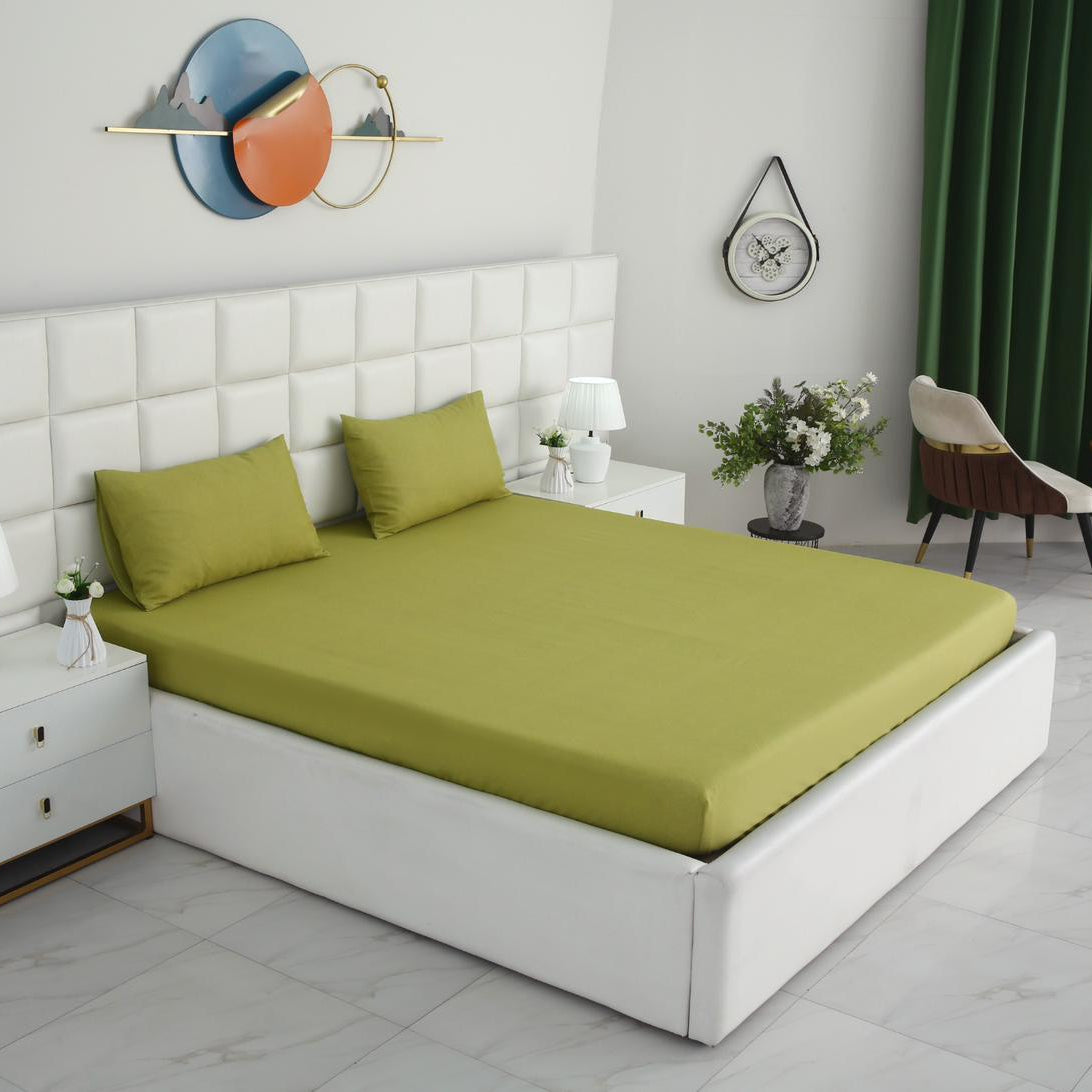 Fitted Bed Sheet-FT0017 Fitted Sheets Apricot