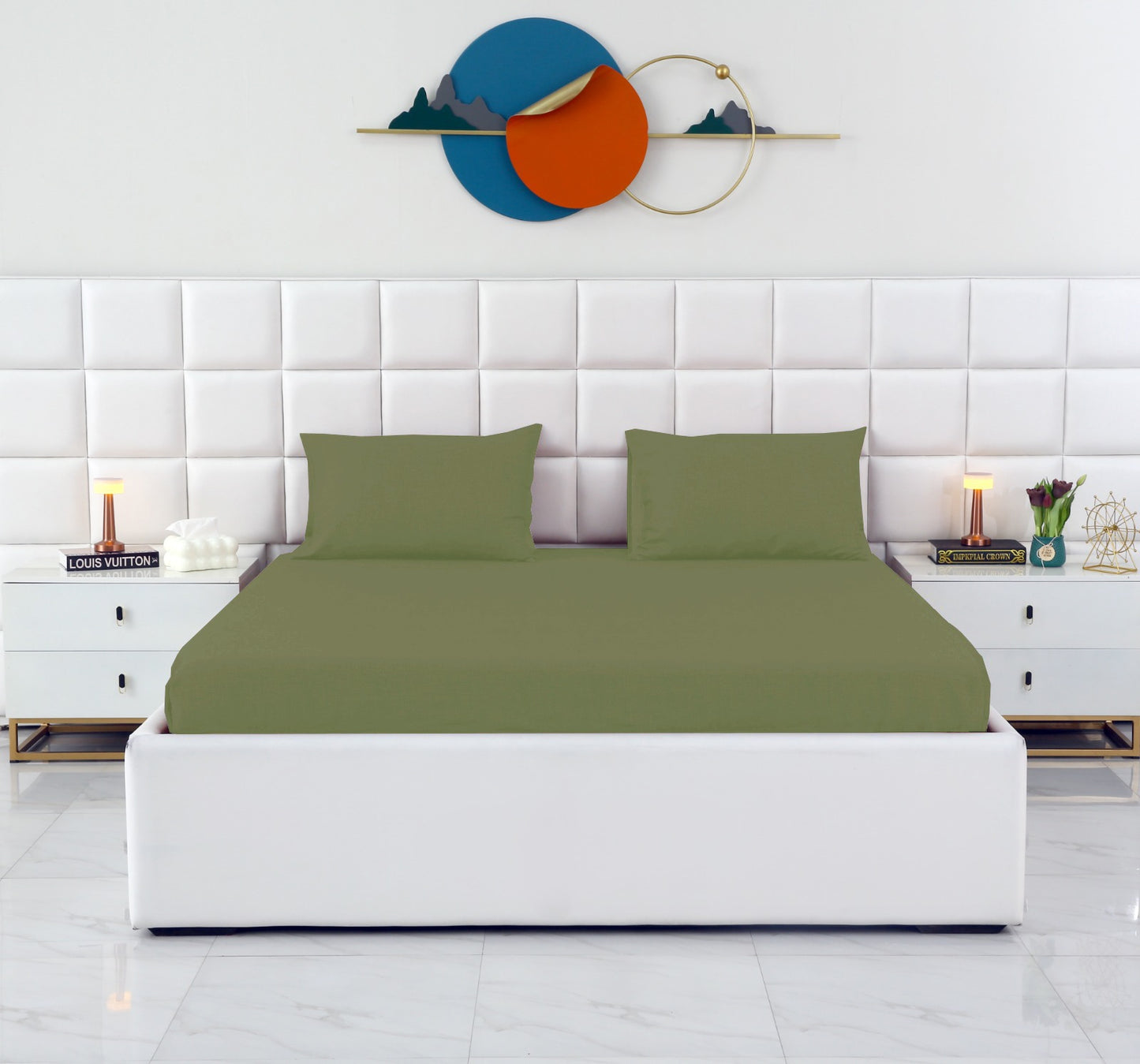 Fitted Bed Sheet-FT0021 Fitted Sheets Apricot