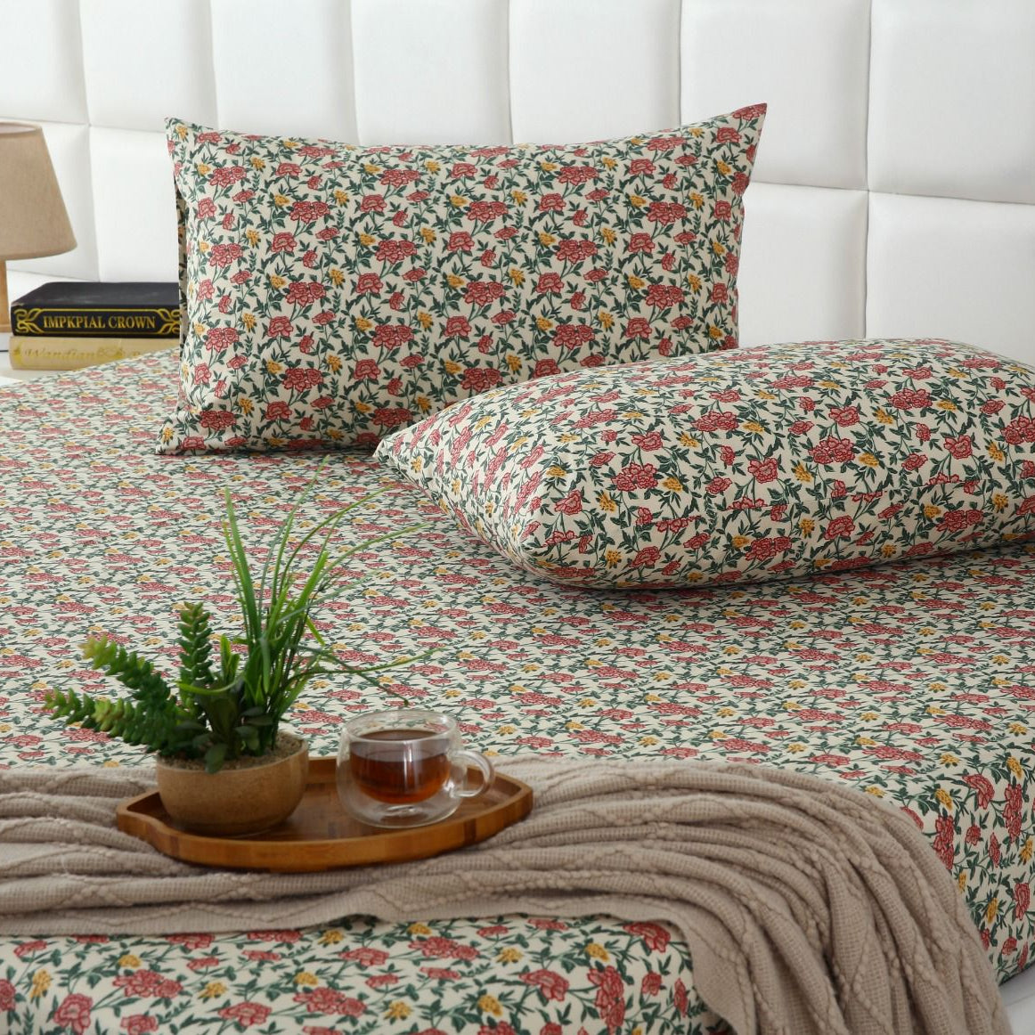 Percale Fitted Bed Sheet- PFL003