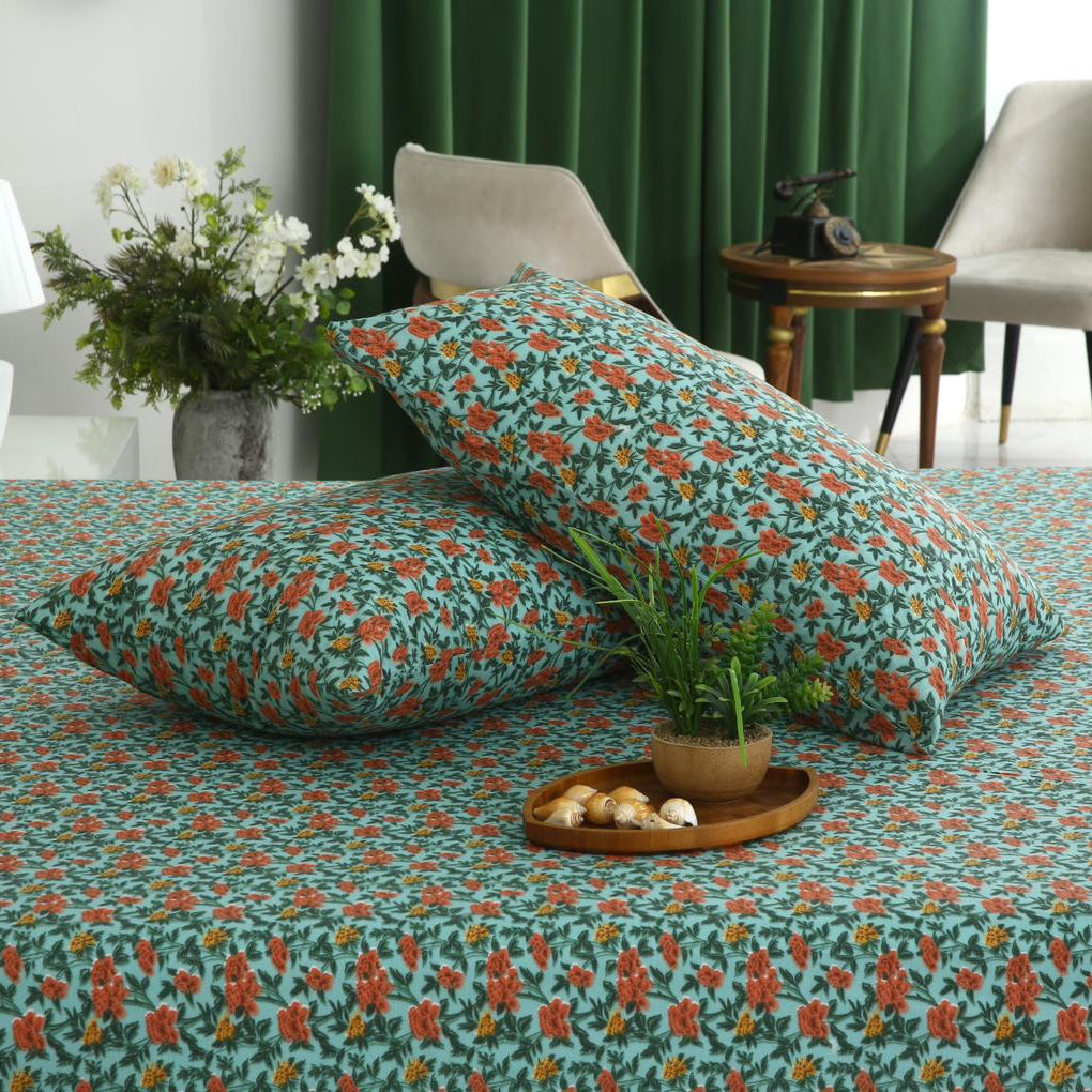 Percale Fitted Bed Sheet- Coral Cove Fitted Sheets Apricot