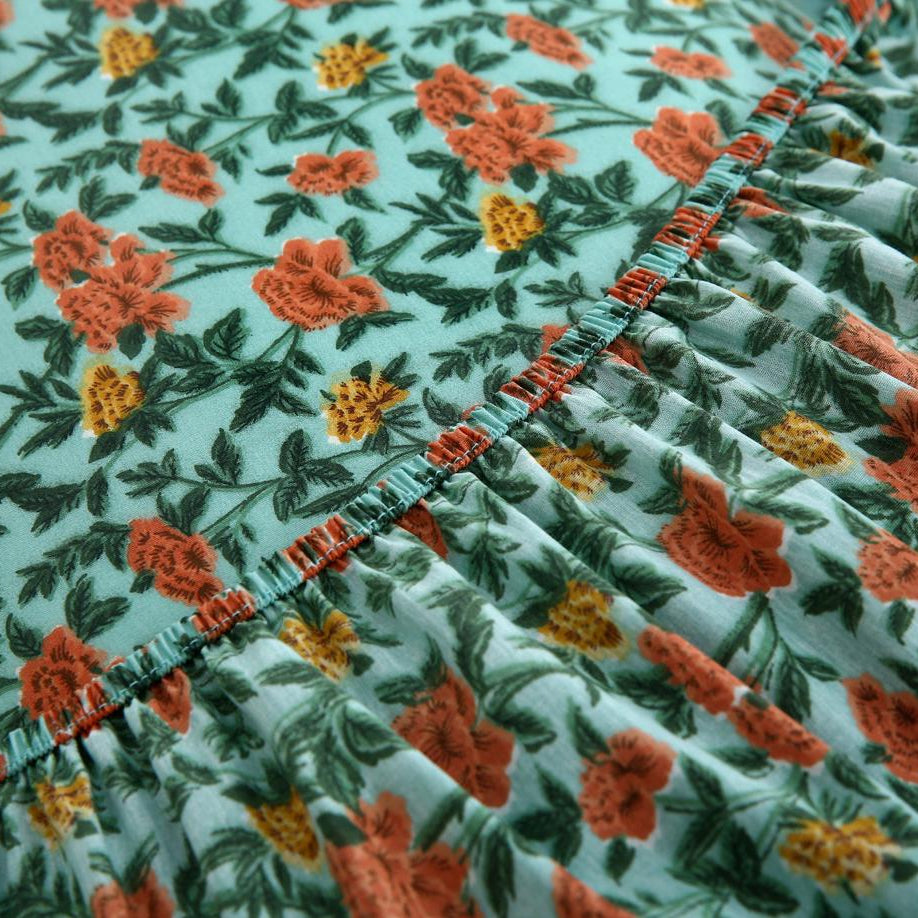 Percale Fitted Bed Sheet- Coral Cove Fitted Sheets Apricot