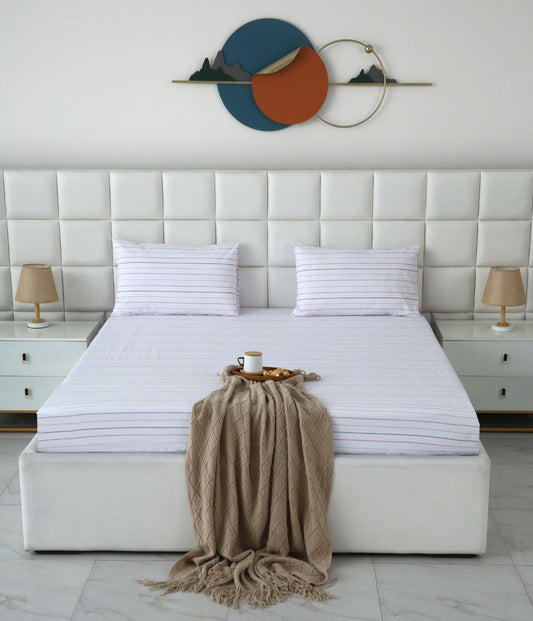 Fitted Bed Sheet- PFT011 Fitted Sheets Apricot