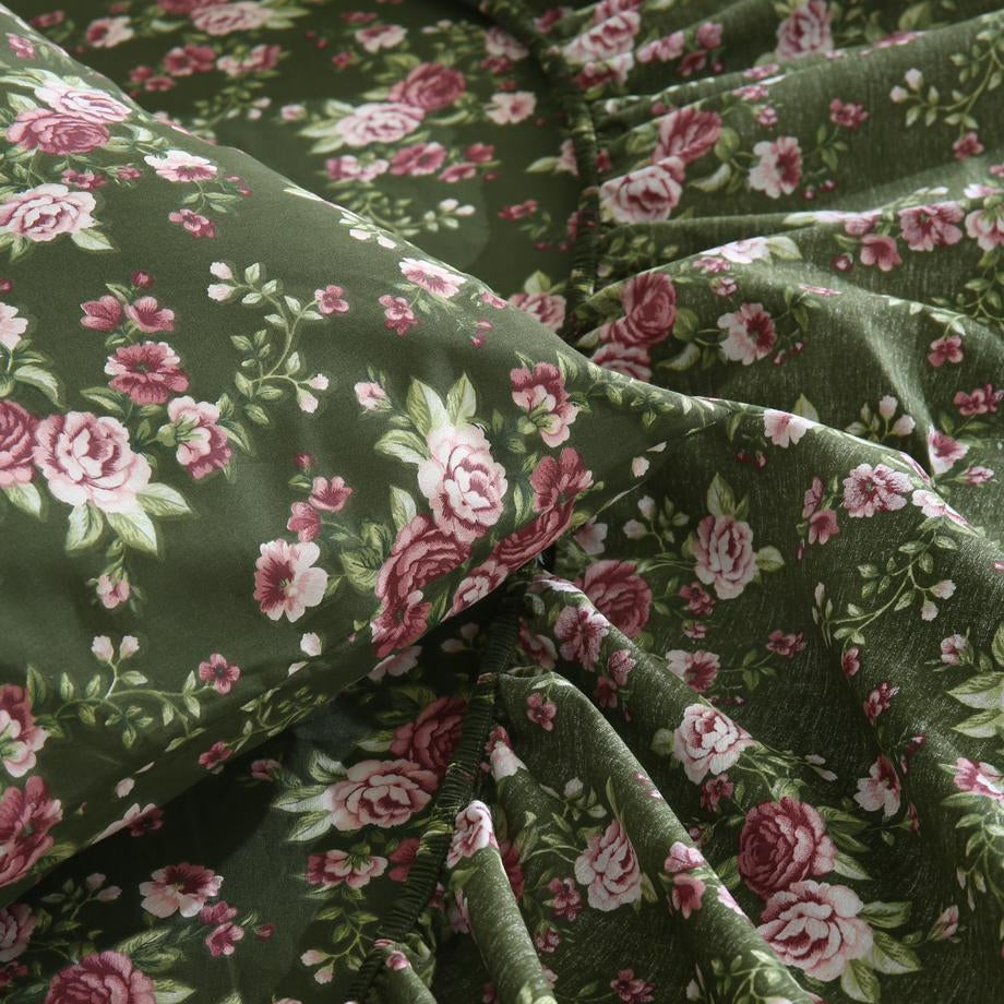 Percale Cotton Fitted Bed Sheet- Moss & Rose Fitted Sheets Apricot