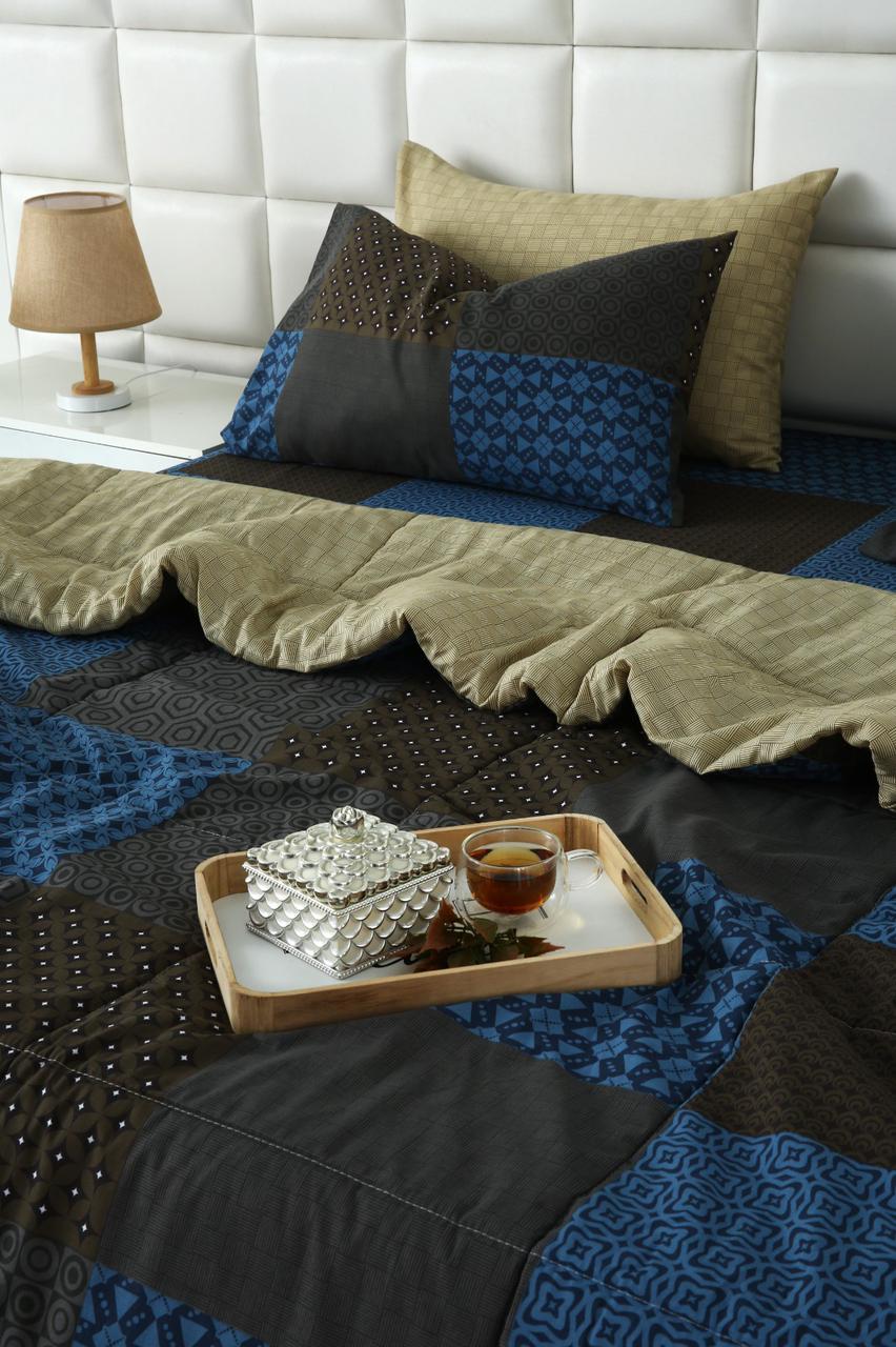 6 PCs Summer Comforter Set- COM001 Bed Spread Apricot