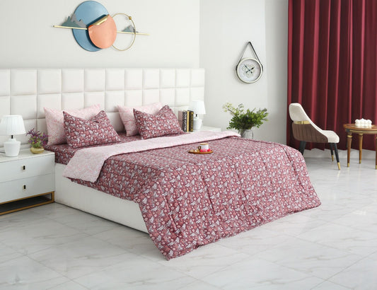 6 PCs Summer Comforter Set- COM003 Bed Spread Apricot