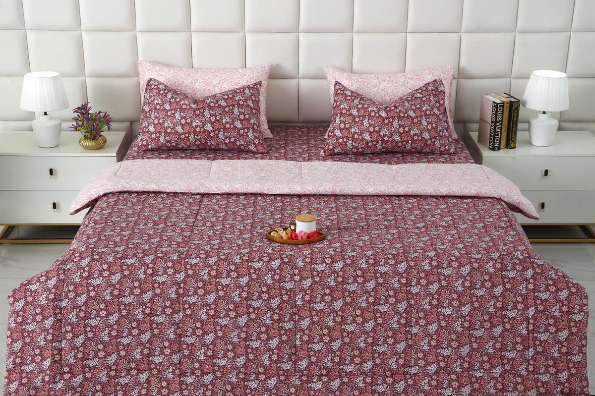 6 PCs Summer Comforter Set- COM003 Bed Spread Apricot