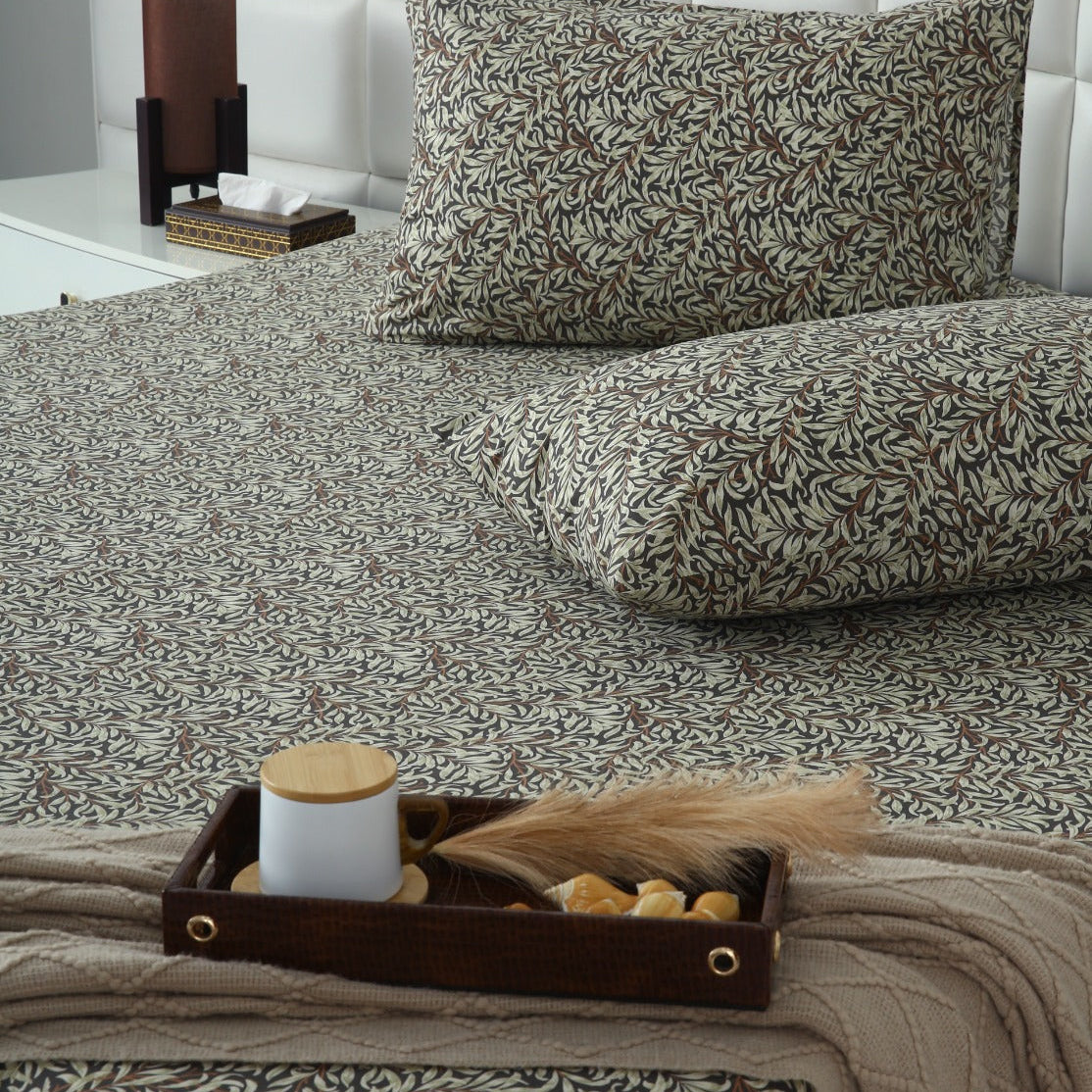 Fitted Bed Sheet- Brown Jewel Fitted Sheets Apricot
